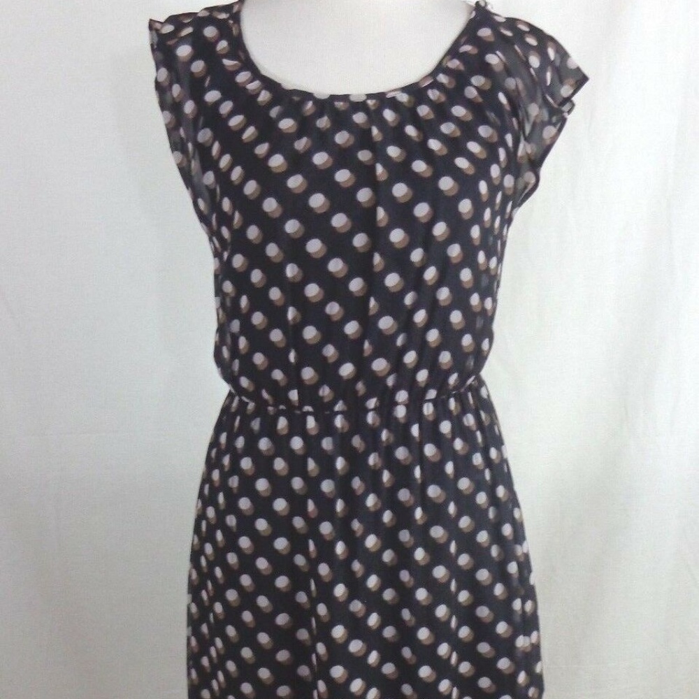 👁️3 for $20 AB Studio Women's Black, Brown & Ivory Polka Dot 2